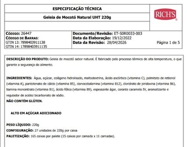 Geleia natural